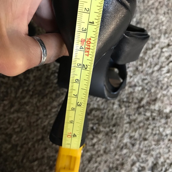 NWOT Black slip on fancy heel sandals - Picture 9 of 10